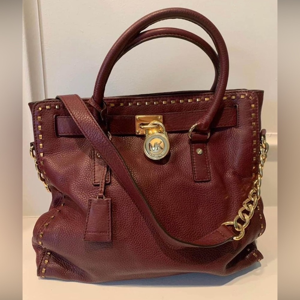 Large Michael Kors Hamilton whipstitch